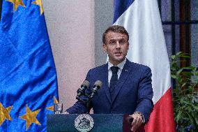 President of France Emmanuel Macron visits Chile